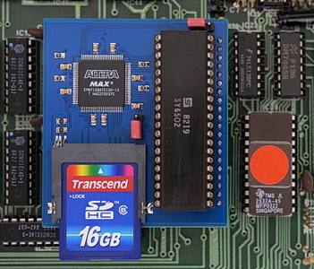 GoSDC in an Atom's processor socket, after